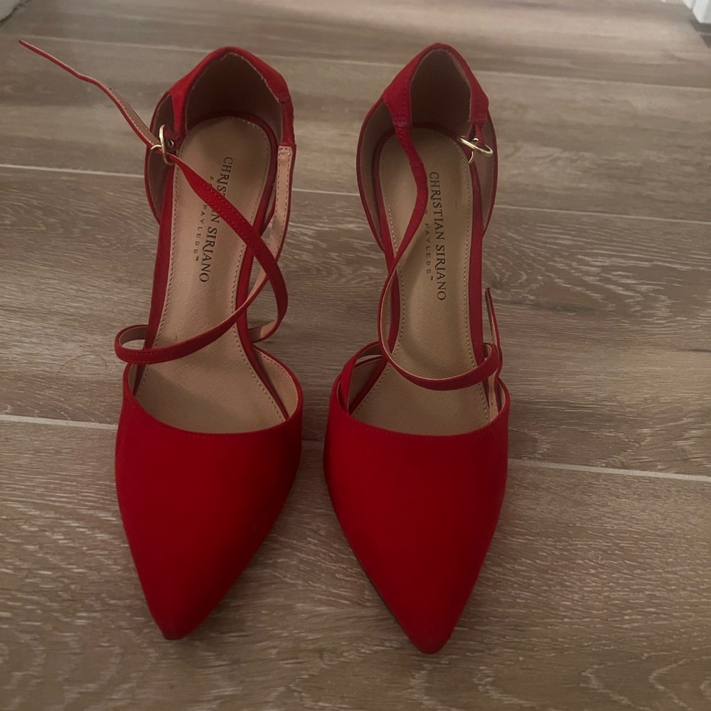 Red christian siriano heels